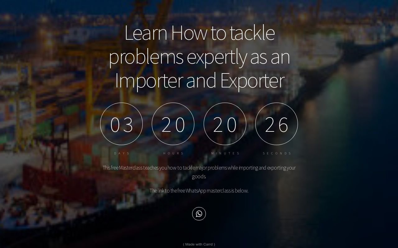 IMPORTING AND EXPORTING MASTERCLASS